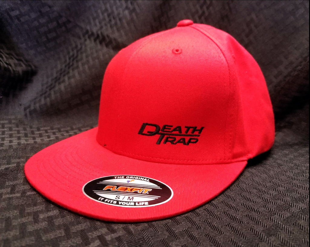 Death Trap Hat Red/Black Flat Bill