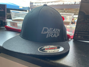 Death Trap hat Flat Bill Black/Dark Silver Embroidery Flex Fit