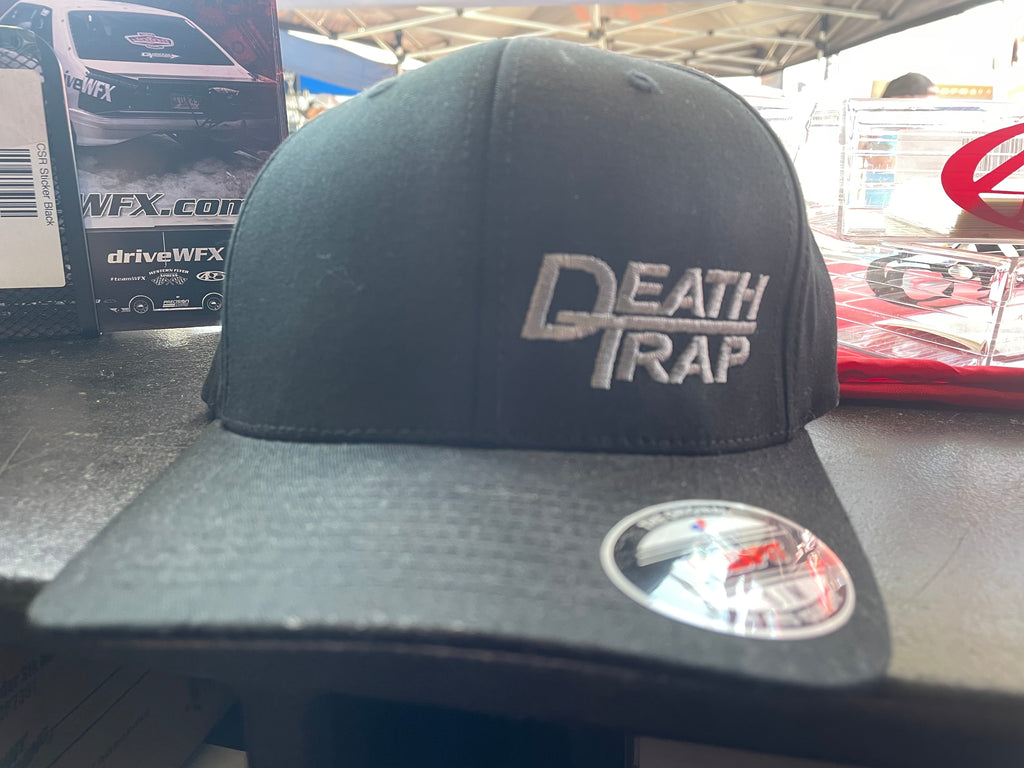 Death Trap hat Curved Bill Black/Dark Silver embroidery Flex