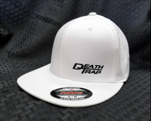 Death Trap Hat White/Black Flat Bill