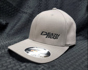 Death Trap Hat Silver/Black Curved Bill