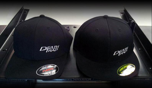 Death Trap Hat Black/Silver Flat Bill/Flex Fit