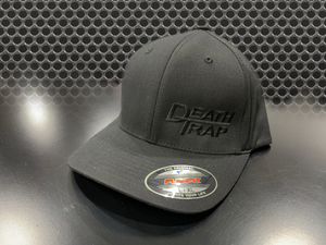 Death Trap Hat Black/Black Curved Bill/Flex Fit