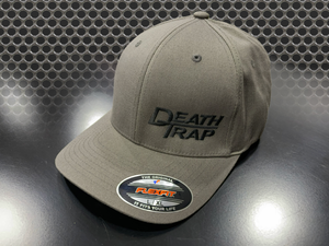 Death Trap Hat Charcoal/Black Curved Bill/Flex Fit