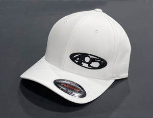 405 Fitted Hat White/Black Curved Bill